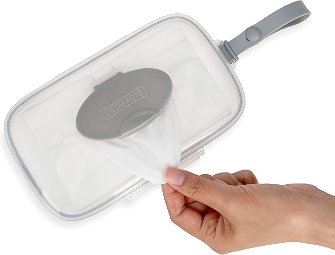Dr. Talbot's Deluxe Baby Wipes Dispenser for Travel, Grey (Pack of 2)