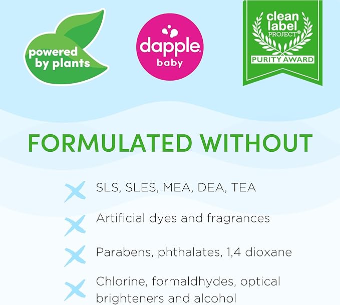 Dapple Baby Lavender Baby Bottle & Dish Soap - (3 Pack) 16.9 fl oz - Plant-Powered Dish Soap for Bottles, Pump Parts, and Sippy Cups - Includes 1 Pump
