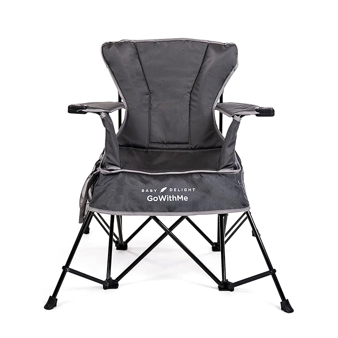 Baby Delight Go with Me Grand Deluxe Portable Chair | for Kids | Indoor and Outdoor | Grey