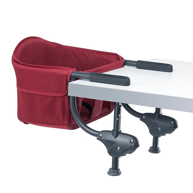 Chicco Caddy Hook-On Chair, Portable High Chair for Babies and Toddlers, for Children up to 37 lbs., Lightweight, Compact Fold, Red/Red