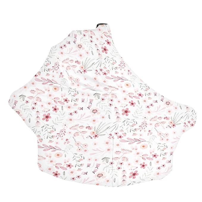 Nursing Cover for Newborn Breastfeeding Multi Use Infant Stroller Canopy Unisex Baby Car Seat Cover for Baby Boy and Girl (Flower)