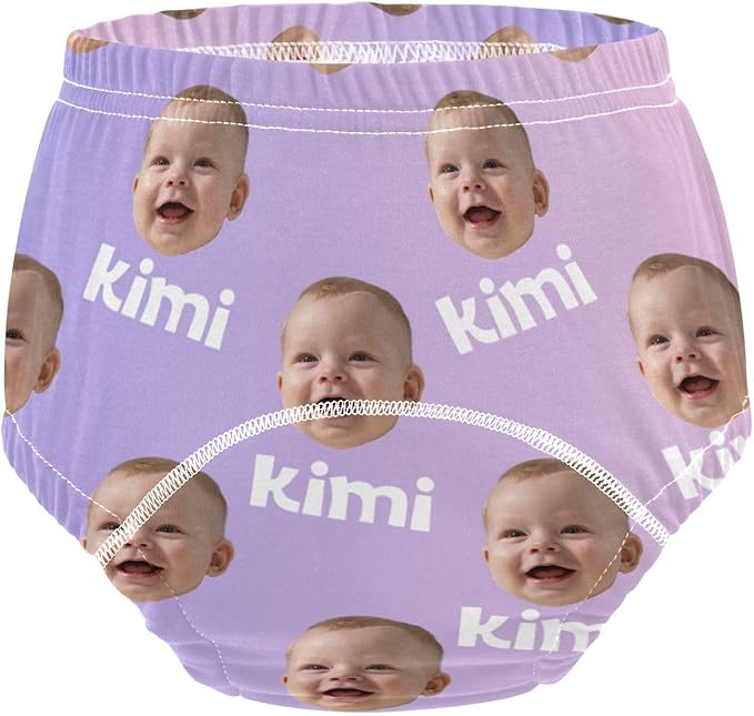 Joko Ivery 1 Purple Pink Gradient Custom Potty Training Pants Unisex Traning Potty Panty for Girls Boys Toddlers 2T 3Pcs