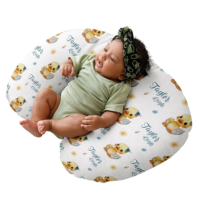 Dyoart Custom Baby Nursing Pillow Cover for Nursing, Cute Duck Removable Nursing Covers for Breastfeeding Pillows, Ultra Soft Comfortable Slipcover for Newborn Baby Boys and Girls