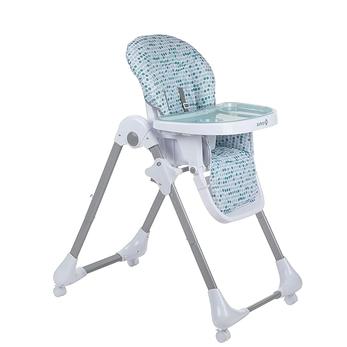 Safety 1st High Chairs for Babies and Toddlers, 3-In-1 Grow and Go with Tray and Adjustable Seat, Raindrop