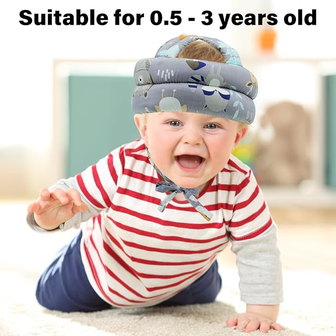 Baby Safety Helmet Baby Head Protector No Bumps for Running Walking Crawling, Safety Head Adjustable Protective Cap Headguard Hat