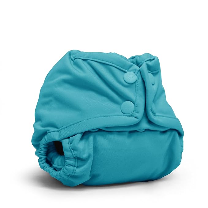 Kanga Care Rumparooz Double Leg Gusset Reusable Cloth Diaper Cover Newborn Snap | Aquarius 4-15 lbs