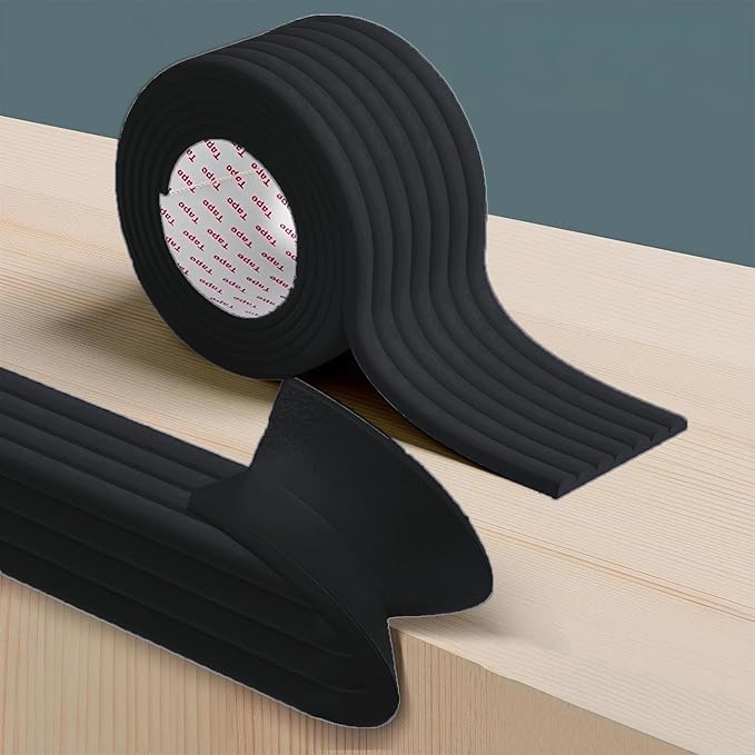 Baby Proofing Edge Corner Protector,Edges with Furniture Desk Edge Cushion& Edge Safety Bumpers,Corner Protector for Baby,Soft Rubber Foam Guard,6.5ft Black