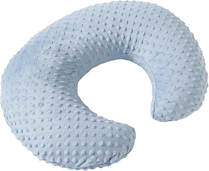 Dots Nursing Pillow Cover, Case Plush Breathable Breastfeeding Pillow Slipcover Fits Nursing Pillow, Super Soft Snug Positioners for Baby Boy Baby Girl (Cloud Blue)