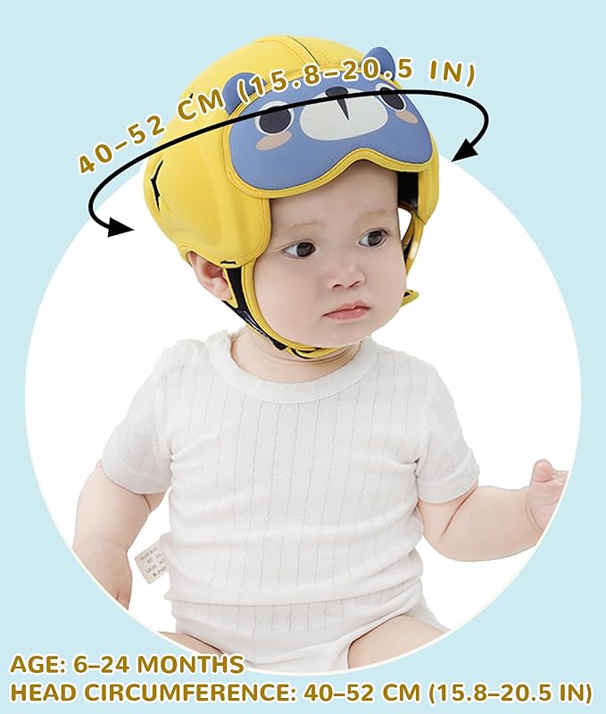 Baby Safety Helmet for Crawling Walking - Mambobaby Baby Helmet Adjustable Baby Head Protector Breathable Soft Infant Helmet Head Protection Helmets for Aged 6-24 Months, Ultra-Lightweight