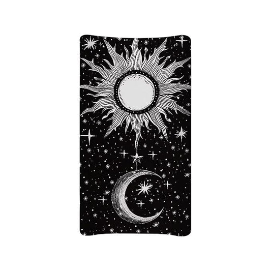 ZDCUSTOM Sun and Moon Changing Table Pad Covers Soft Unisex Diaper Change Table Sheets Super Soft Changing Pad Cover Sheets Fitted Cradle Sheets for 32"x16" Contoured Pad