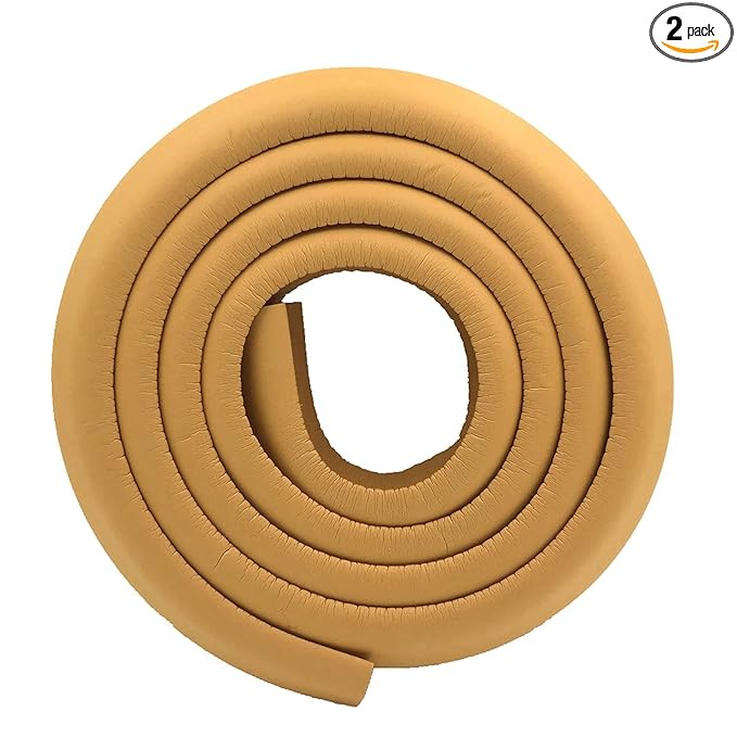 M2cbridge L Shape Extra Thick Furniture Table Edge Protectors Foam 6.5 Ft (Wood)