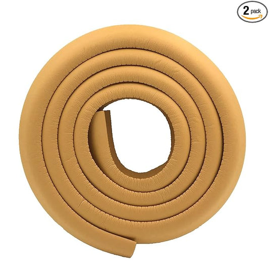 M2cbridge L Shape Extra Thick Furniture Table Edge Protectors Foam 6.5 Ft (Wood)