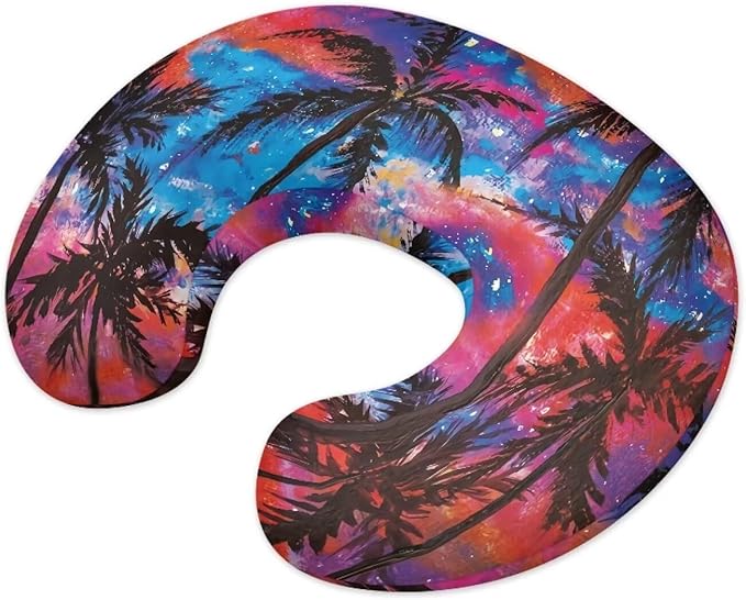 Coconut Tree Nursing Pillow Covers Breast Feeding Pillow Covers 1 Pack for Breastfeeding Pillow Soft and Cozy Fits Snug On Infant Breastfeeding Pillow Slipcover Cover Only