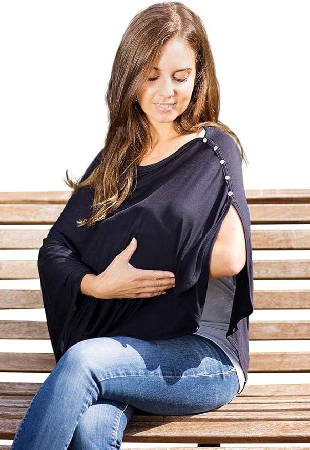 Byrd & Blume Maternity Nursing Cover Breathable Lightweight Breastfeeding Cover Wrap Shawl Scarf Poncho Full 360