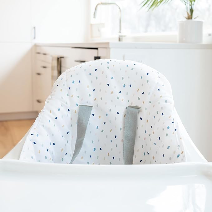 Regalo Baby High Chair for Babies and Toddlers, Foldable High Chair with Removable Tray & Cup Holder, Portable Toddler Highchair with 5-Point Harness, Lightweight Baby Feeding Chair, Jelly Bean Print