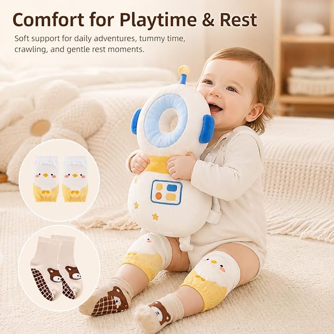 Baby Walker Head Protector BackpackToddler Adjustable Baby Head Protection Backpack (Style P)