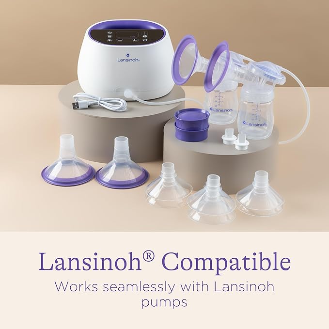 Lansinoh ComfortFit Breast Pump Flanges, Size 28mm, 2 Count