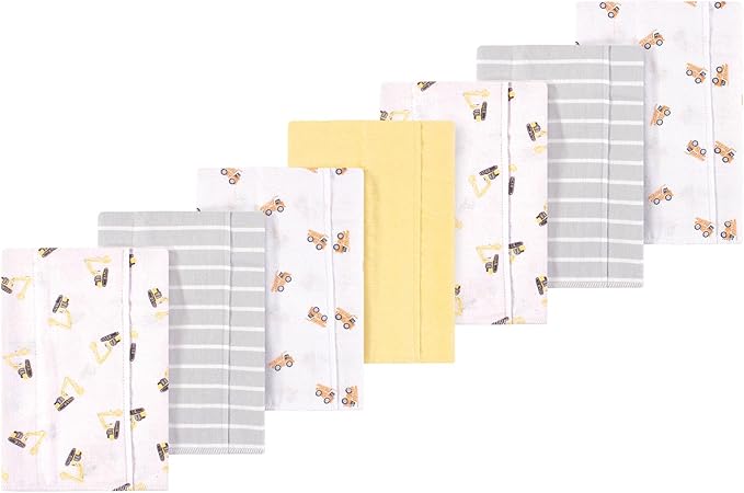 Luvable Friends Hudson Baby Flannel Burp Cloths 7pk, Trucks