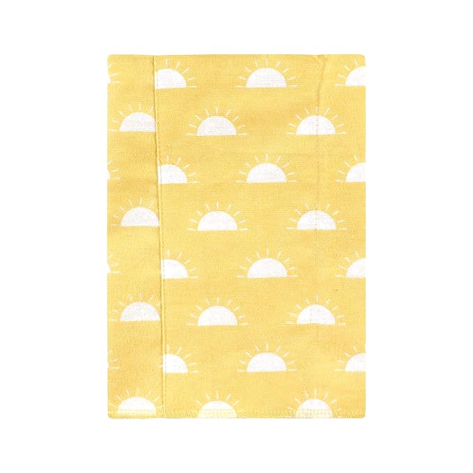 Hudson Baby Unisex Baby Cotton Flannel Burp Cloths, My Sunshine 4 Pack, One Size