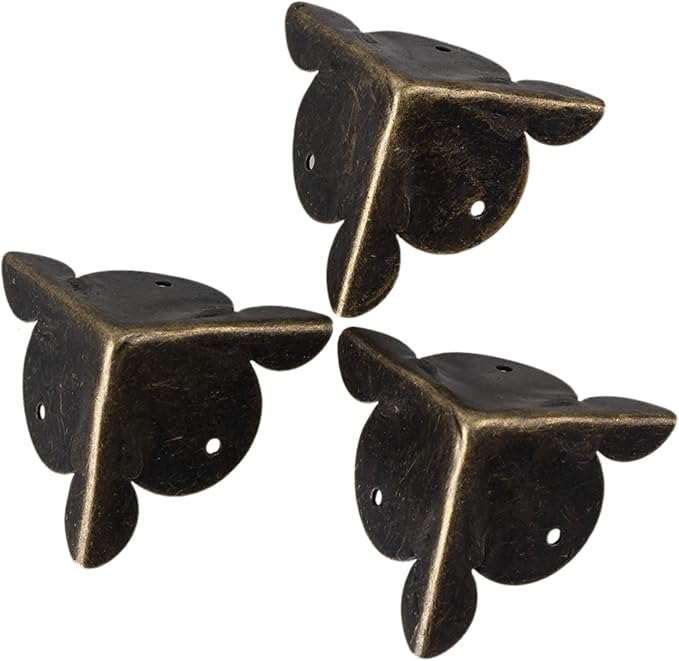 RDEXP Decorative Vintage 30x30mm Case Box Iron Corner Edge Guards Cover Pack of 15