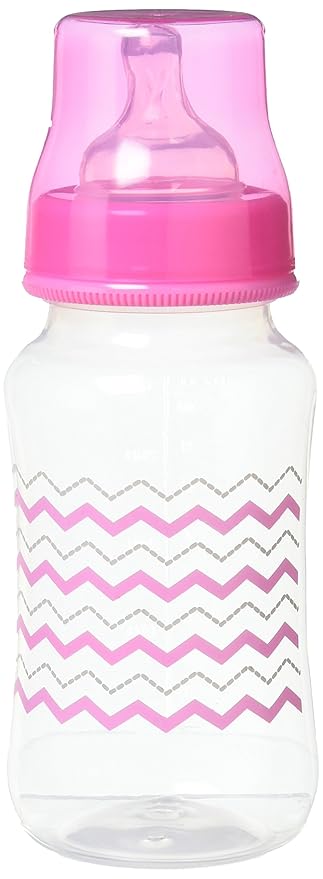 2 Piece Wide Bottle Whale Zigzag, Pink/Grey, Multicolored