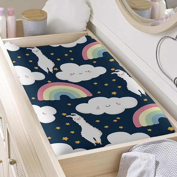 Alpaca Changing Pad Cover Waterproof Breathable Sheet Crib Mat Lightweight Diaper Changing Cover Soft Universal Tray Table Mat Infant/Toddler