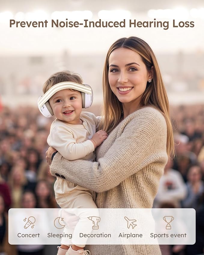 Yoofoss Baby Ear Muffs Noise Protection for Infants Up to 36 Months - Noise Cancelling Headphones for Ear Protection