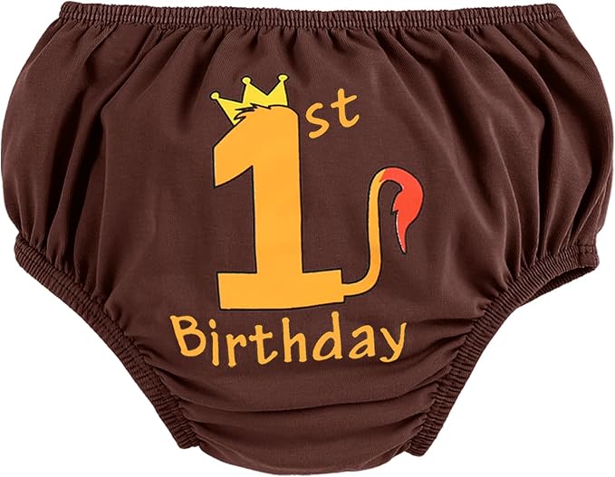 IMEKIS Baby Boys 1st Birthday Diaper Covers Wild One Dinosaur Space Shorts Cake Smash Photo Shoot Bloomers Casual Pants