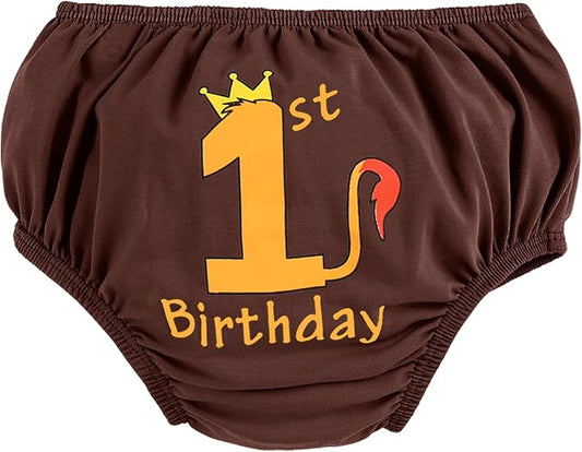 IMEKIS Baby Boys 1st Birthday Diaper Covers Wild One Dinosaur Space Shorts Cake Smash Photo Shoot Bloomers Casual Pants