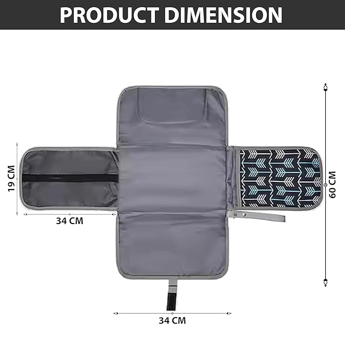 Portable Baby Changing Pad – Waterproof Travel Diaper Mat for Newborns, Lightweight & Foldable with Wipeable Surface for Moms & Dads On-The-Go