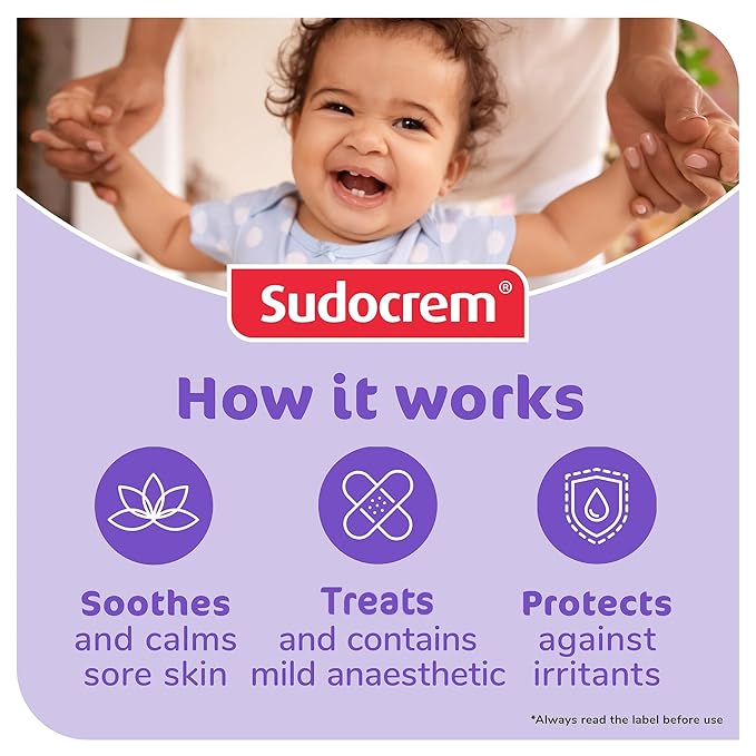 Sudocrem Diaper Rash Cream for Baby's Skin, Triple Action Diaper Rash Paste that Soothes, Treats and Protects, 15.29% Zinc Oxide Cream - 14oz (400g)