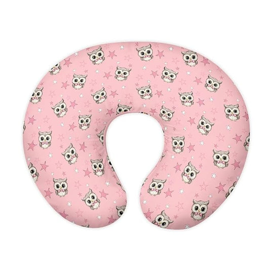 Jeiento Pink Owls Nursing Pillow Covers for Breastfeeding Pillows Ultra Soft Nursing Pillow Slipcovers Feeding Pillow Covers for Baby Girl Boys Newborn