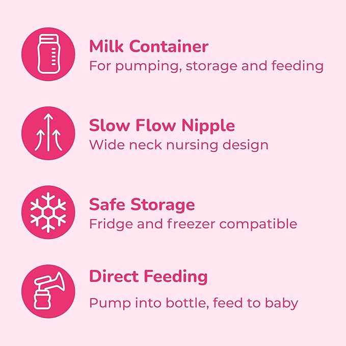 Spectra Baby Spectra Premier Wearable Feeding & Accessory Kit - Compatible with Premier Hands-Free Wearable Breast Pump - Comes with Baby Bottle, Duckbill Valve, Backflow Protector & More