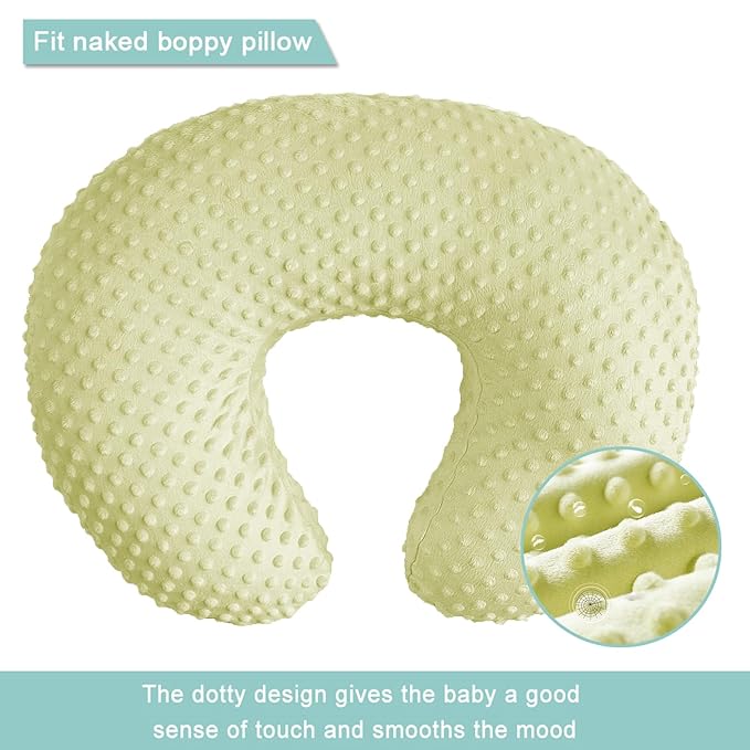 OWLOWLA Nursing Pillow Cover, Breastfeeding Pillow Slipcover Fits Nursing Pillow for Baby Boy Girl(Lime Green)