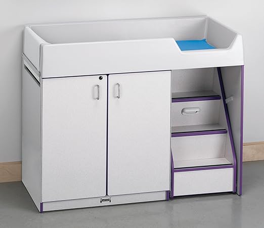 5148JC004 Diaper Changer with Stairs, Right, Purple