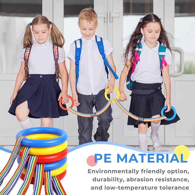 Safety Walking Rope, Toddlers Walking Rope for Preschool, Colorful Walking Rope Detachable Transition Rope, Preschool Walking Rope for Daycare School Kids (12 Ring)