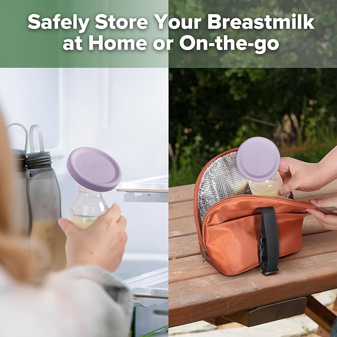 haakaa Manual Breast Pump Cap (Lavender) - Made of Premium Grade Silicone, Suitable for All haakaa Breast Pump