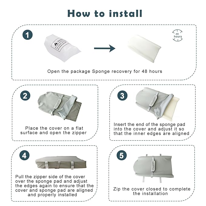 Wipeable Baby Changing Pad for Dresser, Portable Changing Pad with Restraining Belt, Soft & Non-Slip Waterproof Lightweight Changing Table Pad, Easy to Clean for On The Go Diaper Change (Gray)