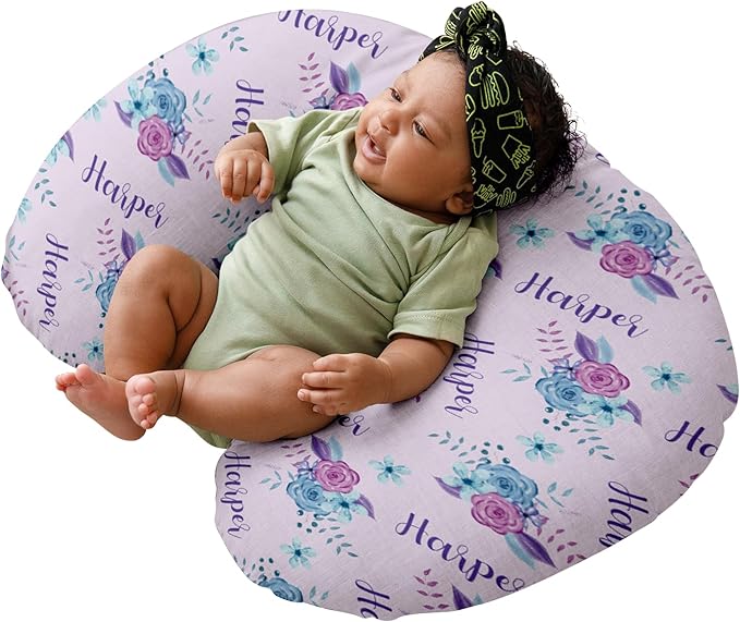 Dyoart Baby Nursing Pillow Cover,Personalized Name Soft Nursing Covers,Breastfeeding Pillow Slipcover for Bottle Feeding,Gifts for Toddler Infant(23"x19"x5.5")(one Size)