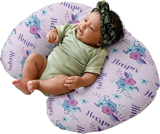 Dyoart Baby Nursing Pillow Cover,Personalized Name Soft Nursing Covers,Breastfeeding Pillow Slipcover for Bottle Feeding,Gifts for Toddler Infant(23"x19"x5.5")(one Size)