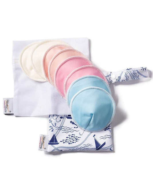 Fishers Finery Nursing Bra Pads Rayon Washable Reusable Leak Proof All Day Night (Set of 1)