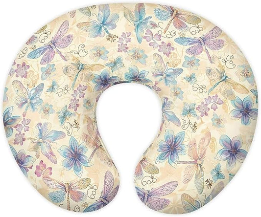 Dragonfly Nursing Pillow Covers for U-Shaped Nursing Pillow Nursing Pillow Case for Newborn Boys Girls Hidden Zipper Design Soft and Skin-Friendly