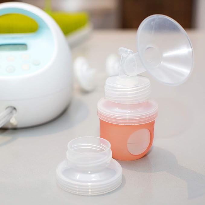 Boon Nursh Wide Neck Breast Pump Adaptor - Works with Spectra and Avent Breast Pumps - Compatible Nursh Bottles - Breastfeeding and Bottle-Feeding Essentials - 1 Count