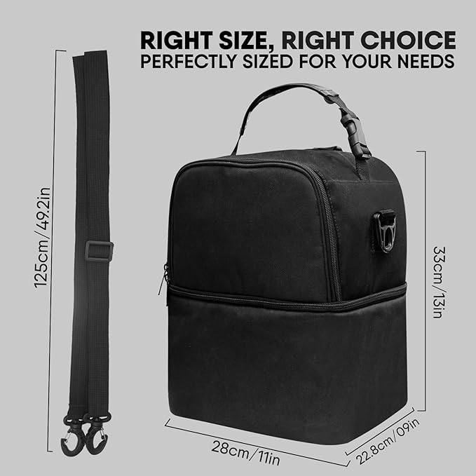 Breast Pump Bag for Spectra S1 S2, Insulated Travel Backpack with Ice Pack Fits 6 Baby Bottles, Wearable Breastmilk Double Layered Cooler Bag with Removeable Straps for Nursing Mom Daycare