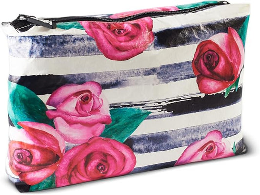 L'OLGA COLLECTION Mid Pouch|Lightweight Reusable Makeup Pouch, Toiletries |Splash-proof Cosmetic Bag, Packable & Travel Waterproof Beach Swimsuit Bathing Suit Bikini Zipper Pouch Gift for her