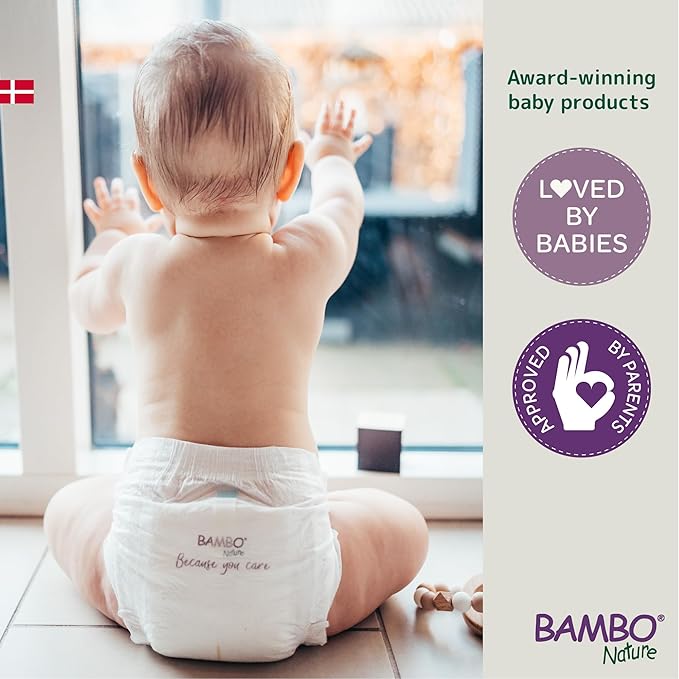 Bambo Nature Hypoallergenic Baby Diapers, Eco-Labeled Diapers, Enhanced Leakage Protection, Totally Chlorine-Free, Skin Friendly, and Super Absorbent - Size 4 (48 Count)