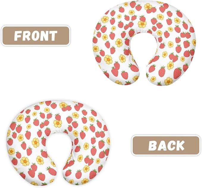 Nursing Pillow Cover Nursing Pillows for Breastfeeding Fits The Original Support for Breastfeeding Nipple Shields for Breastfeeding Newborn Strawberries