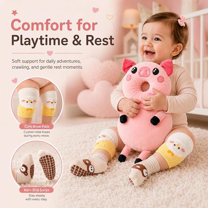 Baby Walker Head Protector BackpackToddler Adjustable Baby Head Protection Backpack (Style OO)