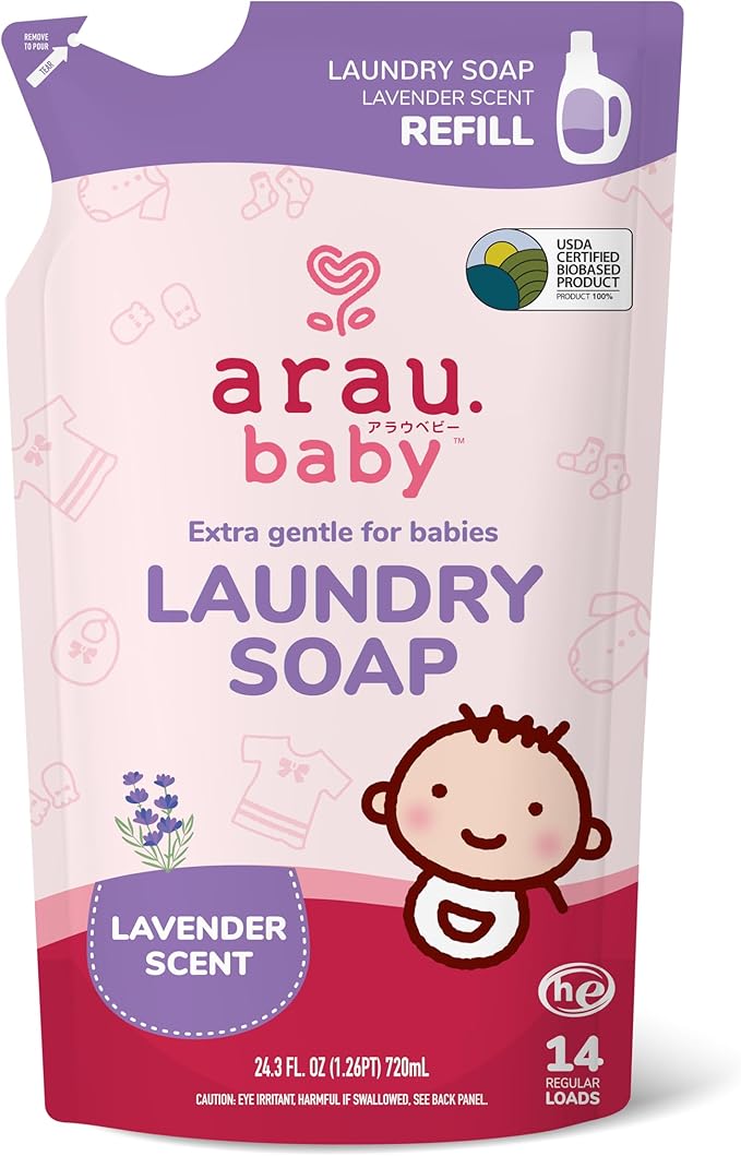 Arau Baby Liquid Laundry Soap Refill - Lavender (24.3 Fl Oz)