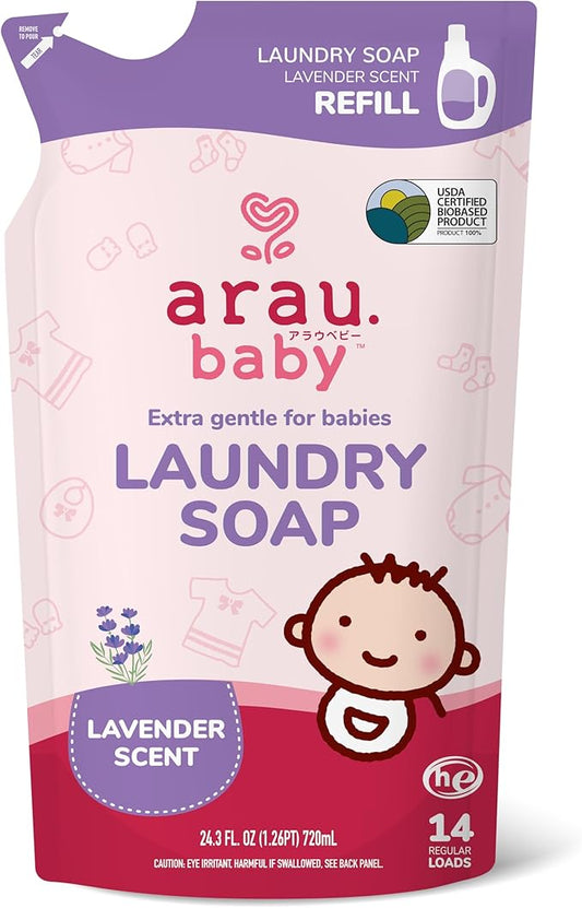 Arau Baby Liquid Laundry Soap Refill - Lavender (24.3 Fl Oz)